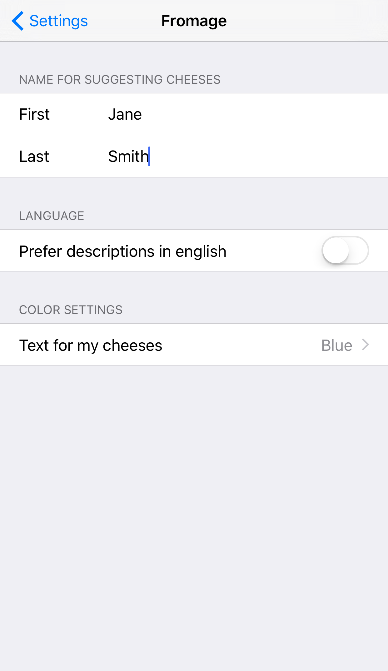 Preferences